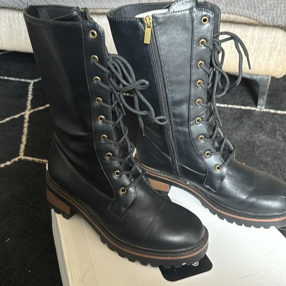 Bamboo calf length boots
